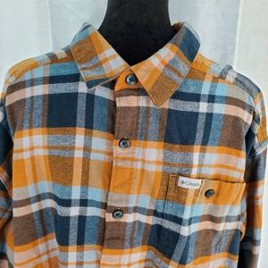 Men's COLUMBIA Sportswear Flannel Shirt XXL in Excellent Condition